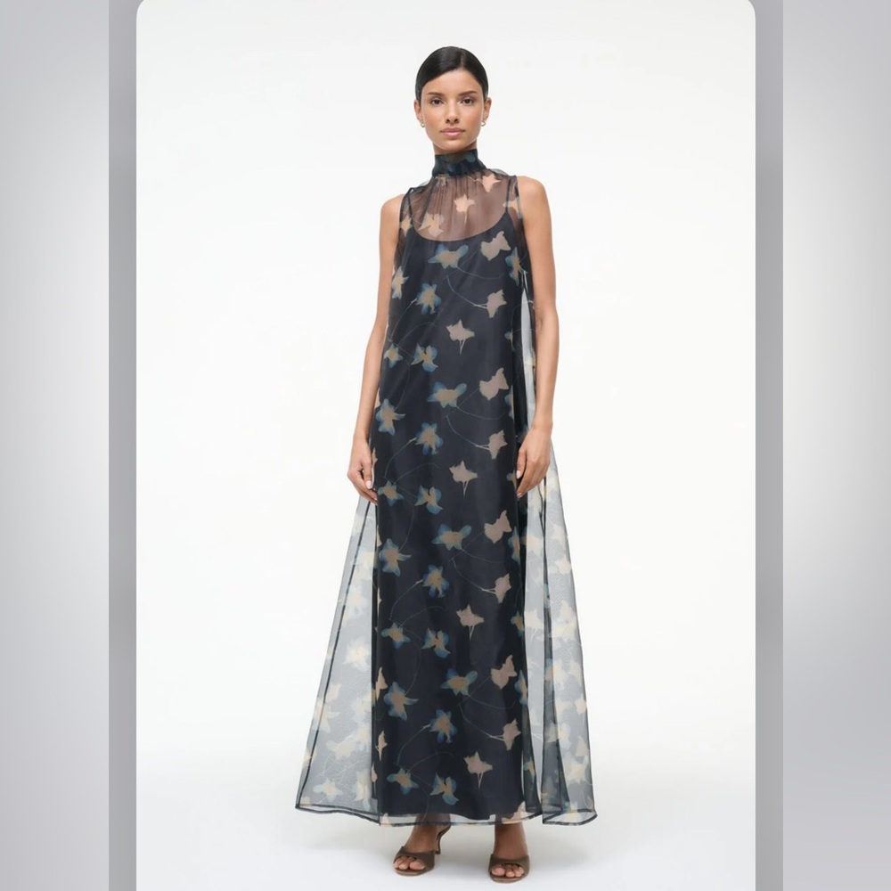 STAUD Albee Dress in Botanical Shadow